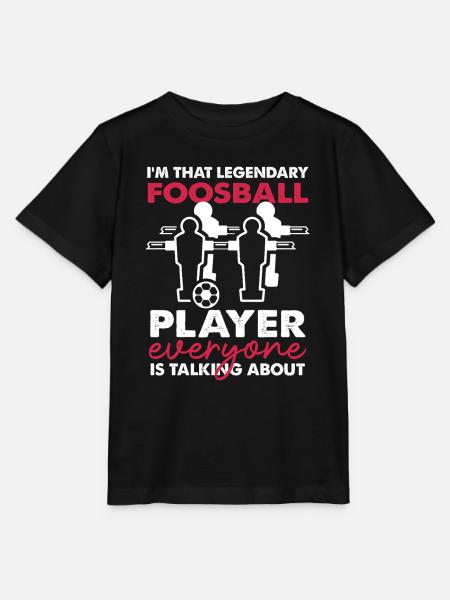 Legendary Foosball Player Design - Stanley/Stella Kinder T-Shirt MINI CREATOR  - Schwarz