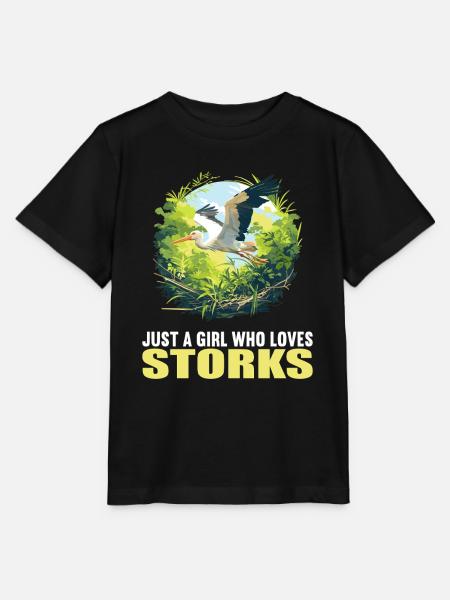 Störche Storch - Stanley/Stella Kinder T-Shirt MINI CREATOR - Schwarz