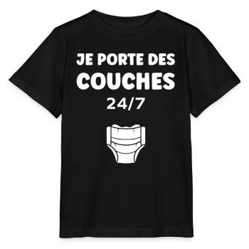 Couches - T-shirt bio MINI CREATOR Stanley/Stella Enfant - noir - Devant - Mikhail (115cm)