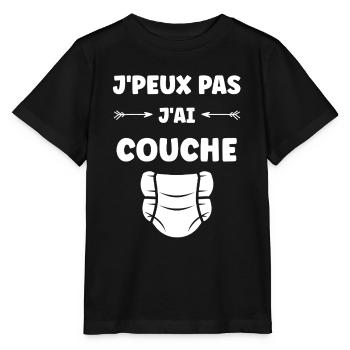 Couches - T-shirt bio MINI CREATOR Stanley/Stella Enfant - noir - Devant - Mikhail (115cm)