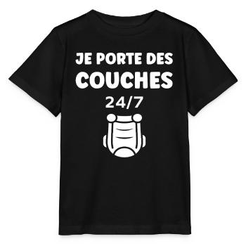 Couches - T-shirt bio MINI CREATOR Stanley/Stella Enfant - noir - Devant - Mikhail (115cm)
