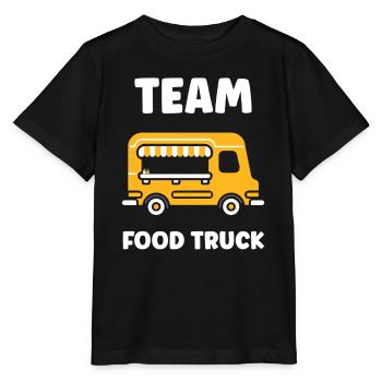 Food truck - T-shirt bio MINI CREATOR Stanley/Stella Enfant - noir - Devant - Mikhail (115cm)