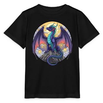 Purple Dragon - Stanley/Stella Kinder T-Shirt MINI CREATOR  - Schwarz - Vorne - Mikhail (115cm)