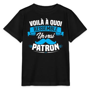 Voilà à quoi ressemble un vrai patron - T-shirt bio MINI CREATOR Stanley/Stella Enfant - noir - Devant - Mikhail (115cm)