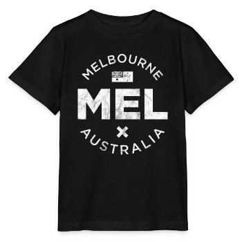 MEL, Melbourne Australien - Stanley/Stella Kinder T-Shirt MINI CREATOR  - Schwarz - Vorne - Mikhail (115cm)