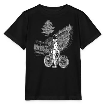 Environmentally conscious cycling shirt with comic design. - Stanley/Stella MINI CREATOR Kids’ T-Shirt - black - Front - Mikhail (115cm)
