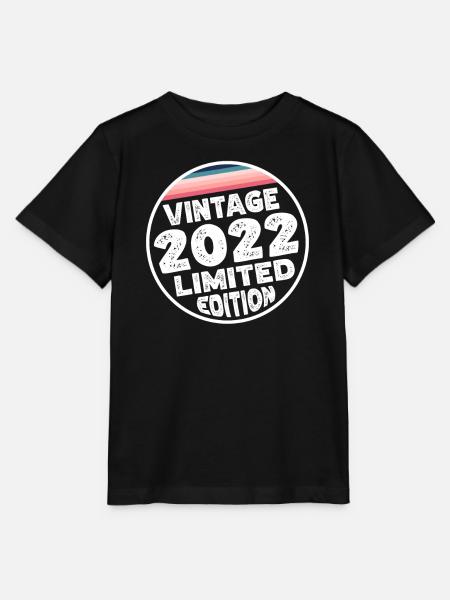 Vintage 2022 Babies Baby Shower Kids Shower - Stanley/Stella MINI CREATOR Kids’ T-Shirt - black