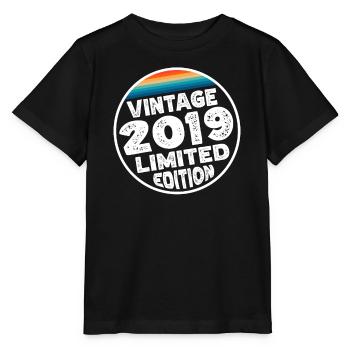 Vintage 2019 Birthday Gift Children's Shower - Stanley/Stella MINI CREATOR Kids’ T-Shirt - black - Front - Mikhail (115cm)