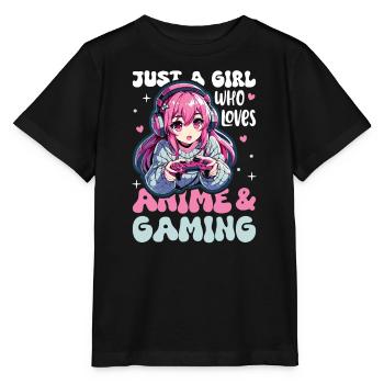 Anime Girl Kawaii Gamer Anime Lover - Stanley/Stella Kinder T-Shirt MINI CREATOR  - Schwarz - Vorne - Mikhail (115cm)