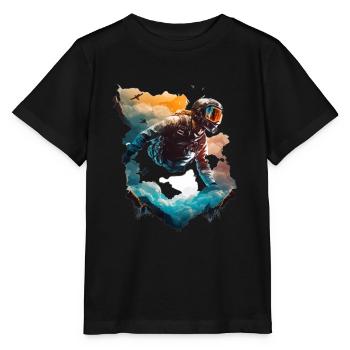 Vol dans les nuages, parachutisme - T-shirt bio MINI CREATOR Stanley/Stella Enfant - noir - Devant - Mikhail (115cm)