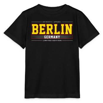 Berlin - T-shirt bio MINI CREATOR Stanley/Stella Enfant - noir - Devant - Mikhail (115cm)