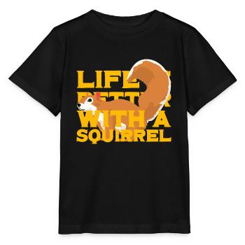Squirrel Squirrel - Stanley/Stella MINI CREATOR Kids’ T-Shirt - black - Front - Mikhail (115cm)