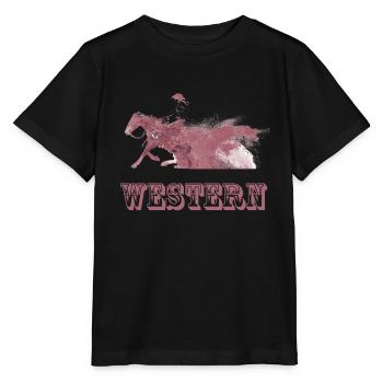 équitation ouest - T-shirt bio MINI CREATOR Stanley/Stella Enfant - noir - Devant - Mikhail (115cm)