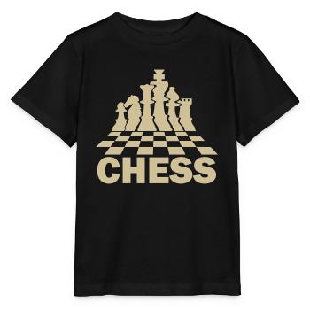 schach spielen spieler - Stanley/Stella Kinder T-Shirt MINI CREATOR  - Schwarz - Vorne - Mikhail (115cm)