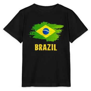 Brazil - Stanley/Stella MINI CREATOR Kids’ T-Shirt - black - Front - Mikhail (115cm)