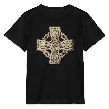 keltisches kreuz Kelten cltic Runen Symbol mystik - Stanley/Stella Kinder T-Shirt MINI CREATOR  - Schwarz - Vorne - Mikhail (115cm)