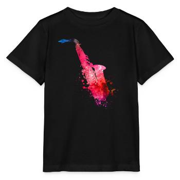 saxophone - Stanley/Stella MINI CREATOR Kids’ T-Shirt - black - Front - Mikhail (115cm)