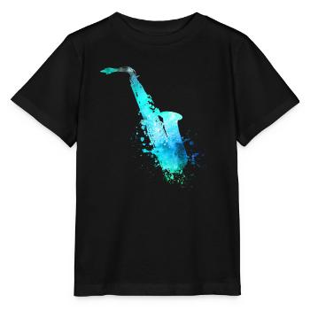 saxophone - Stanley/Stella MINI CREATOR Kids’ T-Shirt - black - Front - Mikhail (115cm)