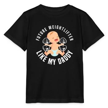 Lifting weights - Stanley/Stella MINI CREATOR Kids’ T-Shirt - black - Front - Mikhail (115cm)