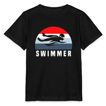 swimmer - Stanley/Stella MINI CREATOR Kids’ T-Shirt - black - Front - Mikhail (115cm)