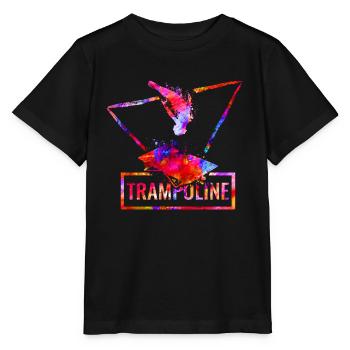 Trampolin - Stanley/Stella Kinder T-Shirt MINI CREATOR  - Schwarz - Vorne - Mikhail (115cm)