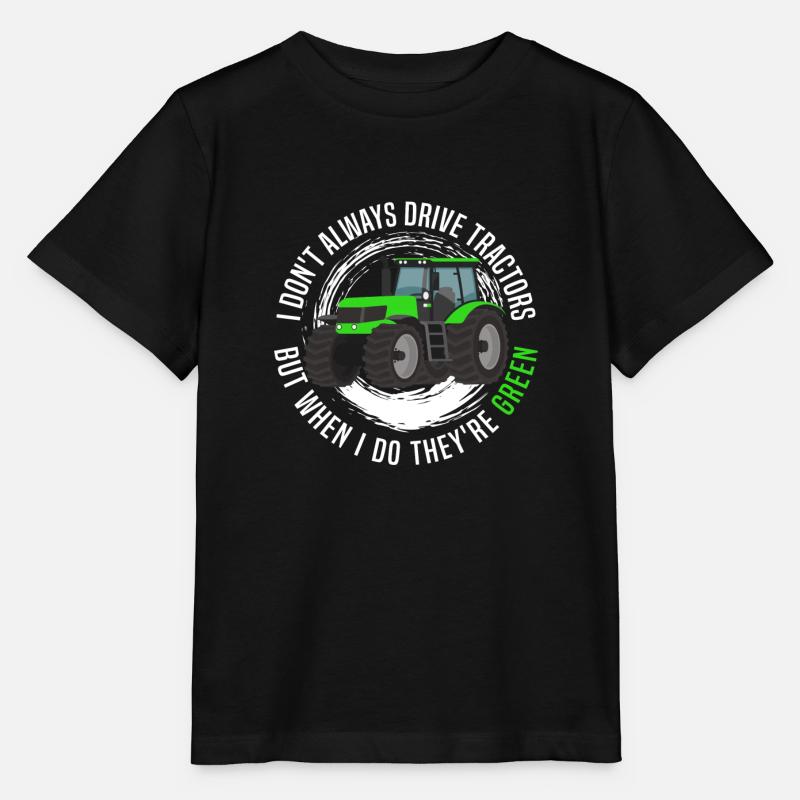 Grüner Traktor - Stanley/Stella Kinder T-Shirt MINI CREATOR  - Schwarz
