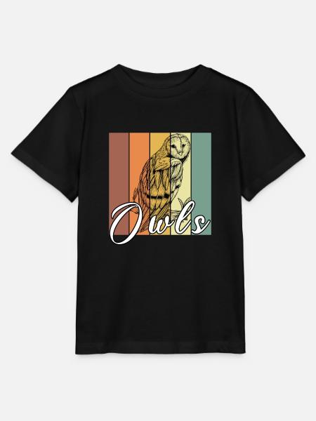 Eulen - Stanley/Stella Kinder T-Shirt MINI CREATOR - Schwarz