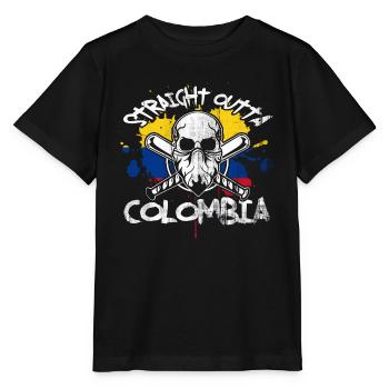 Kolumbien - Stanley/Stella Kinder T-Shirt MINI CREATOR  - Schwarz - Vorne - Mikhail (115cm)