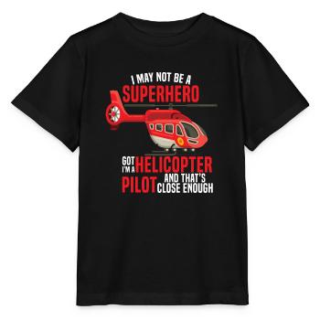 helicopter - Stanley/Stella MINI CREATOR Kids’ T-Shirt - black - Front - Mikhail (115cm)