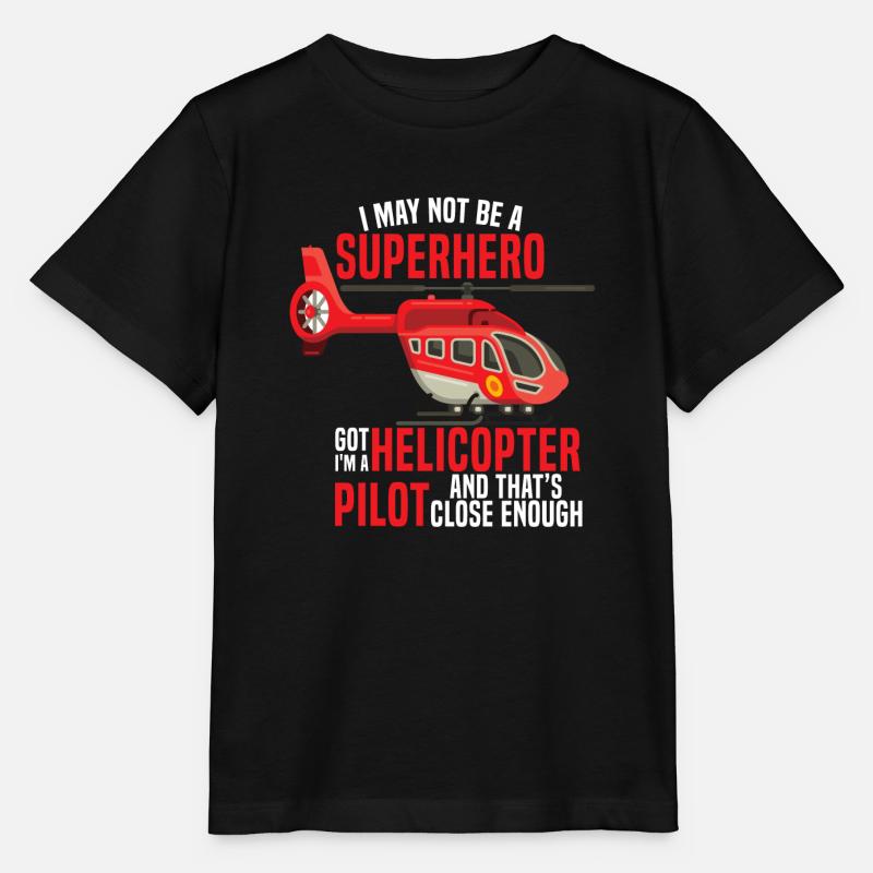 helicopter - Stanley/Stella MINI CREATOR Kids’ T-Shirt - black