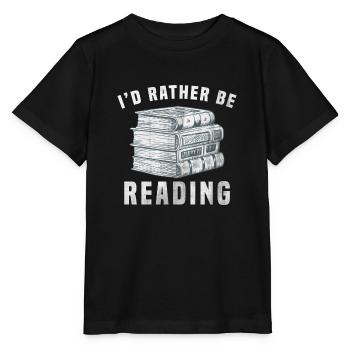 I would rather read - Stanley/Stella MINI CREATOR Kids’ T-Shirt - black - Front - Mikhail (115cm)