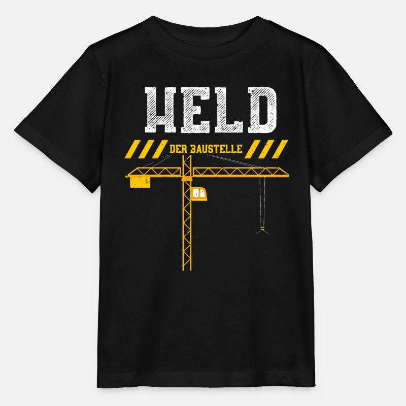 Held Der Baustelle - Stanley/Stella Kinder T-Shirt MINI CREATOR  - Schwarz