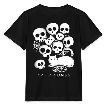 Cat-a-combs - Stanley/Stella MINI CREATOR Kids’ T-Shirt - black - Front - Mikhail (115cm)