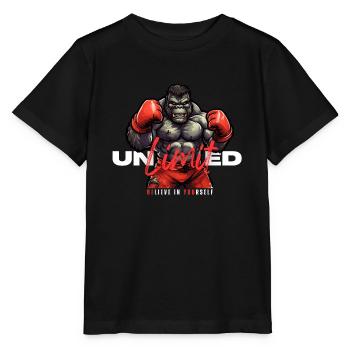 illimité Boxing Gorilla - T-shirt bio MINI CREATOR Stanley/Stella Enfant - noir - Devant - Mikhail (115cm)