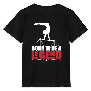 Geboren um eine Legende zu sein Frau Sport Turnen - Stanley/Stella Kinder T-Shirt MINI CREATOR  - Schwarz - Vorne - Mikhail (115cm)