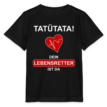 Lebensretter Sprüche Rettungsdienst Sanitäter - Stanley/Stella Kinder T-Shirt MINI CREATOR  - Schwarz - Vorne - Mikhail (115cm)