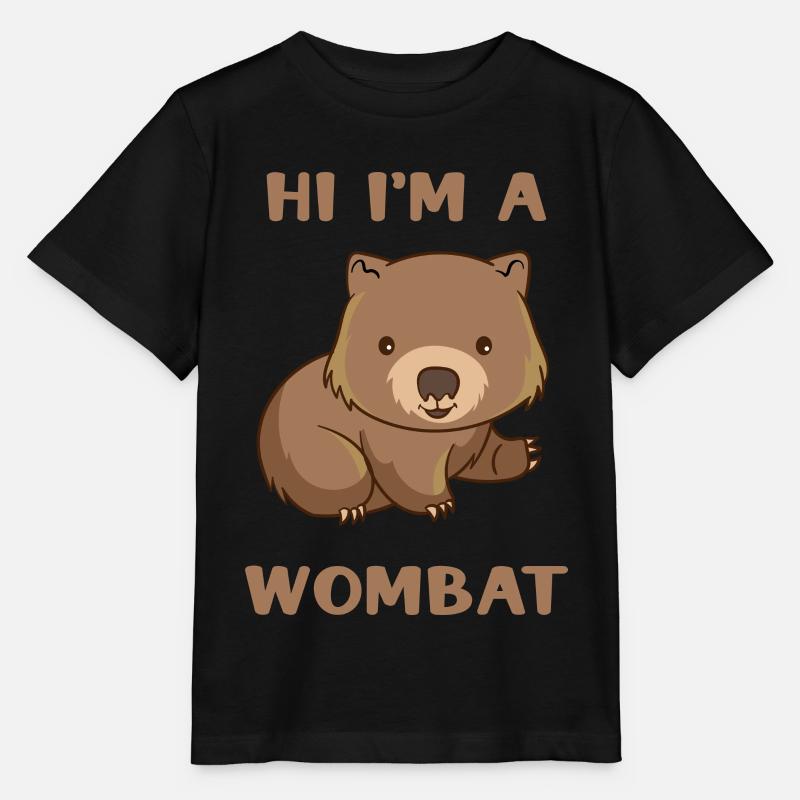 I Am A Wombat - Stanley/Stella MINI CREATOR Kids’ T-Shirt - black