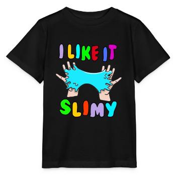 Je l’aime Slimy Slime Fluffy Drizzly Cloud - T-shirt bio MINI CREATOR Stanley/Stella Enfant - noir - Devant - Mikhail (115cm)