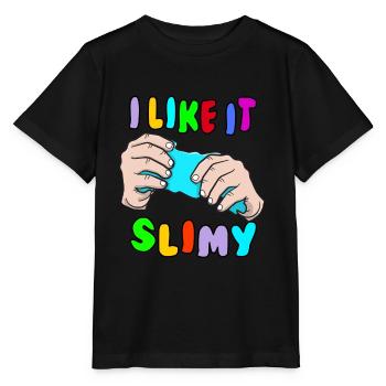 I like it Slimy Schleim Fluffy Drizzly Cloud - Stanley/Stella Kinder T-Shirt MINI CREATOR  - Schwarz - Vorne - Mikhail (115cm)