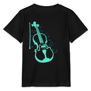 Violine - Stanley/Stella Kinder T-Shirt MINI CREATOR  - Schwarz - Vorne - Mikhail (115cm)