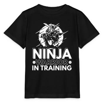 Ninja Warrior à l'entraînement | Cadeau de guerrier ninja - T-shirt bio MINI CREATOR Stanley/Stella Enfant - noir - Devant - Mikhail (115cm)