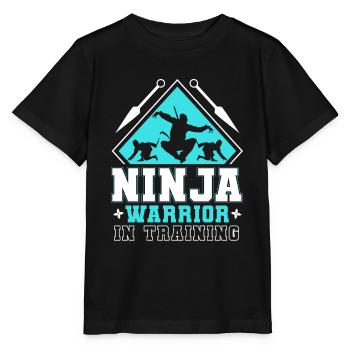 Guerrier ninja en formation - Cadeau de guerrier ninja - T-shirt bio MINI CREATOR Stanley/Stella Enfant - noir - Devant - Mikhail (115cm)