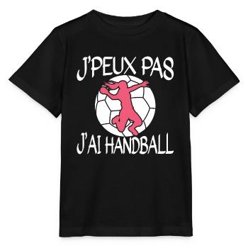 Je Peux Pas J'Ai Handball - T-shirt bio MINI CREATOR Stanley/Stella Enfant - noir - Devant - Mikhail (115cm)