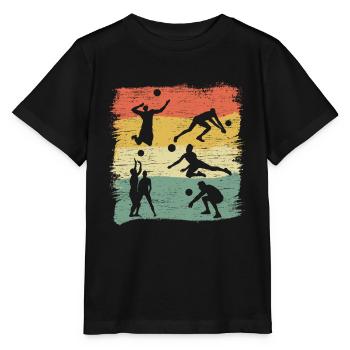 Volleyball Beach Volleyball Volleyball Volleyball Players - Stanley/Stella MINI CREATOR Kids’ T-Shirt - black - Front - Mikhail (115cm)