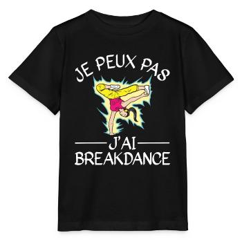 Je Peux Pas J'Ai Breakdance - T-shirt bio MINI CREATOR Stanley/Stella Enfant - noir - Devant - Mikhail (115cm)