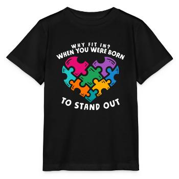 Autismus Autist - Stanley/Stella Kinder T-Shirt MINI CREATOR  - Schwarz - Vorne - Mikhail (115cm)