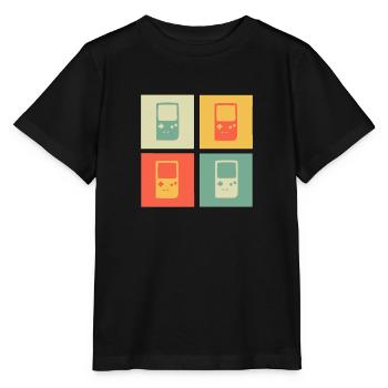 Retrogaming Gaming Ringer Old School Cadeau 2d - T-shirt bio MINI CREATOR Stanley/Stella Enfant - noir - Devant - Mikhail (115cm)