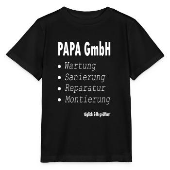 Papa Vater Bester Papa Superdad Vatertag Lustig - Stanley/Stella Kinder T-Shirt MINI CREATOR  - Schwarz - Vorne - Mikhail (115cm)