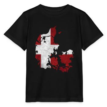 Danemark - frontière dans le drapeau national - T-shirt bio MINI CREATOR Stanley/Stella Enfant - noir - Devant - Mikhail (115cm)