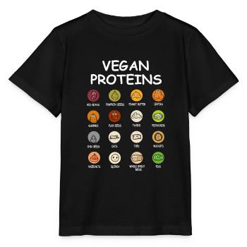 Sources de protéines végétaliennes Végétarien végétalien - T-shirt bio MINI CREATOR Stanley/Stella Enfant - noir - Devant - Mikhail (115cm)